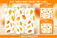 Autumn Flower Tumbler Wrap Designs, Sublimation Wrap Product Image 1