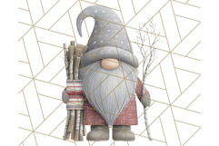 Cozy Winter Gnome Clipart PNG, Christmas Gnome Clip Art Product Image 4