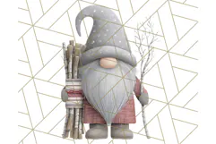 Cozy Winter Gnome Clipart PNG, Christmas Gnome Clip Art Product Image 4