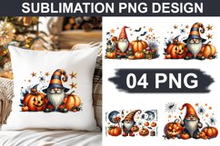 Halloween Gnome - Pillow Sublimation PNG Design Product Image 1