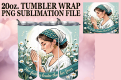 JOYFUL PRESENT 20oz TUMBLER WRAP, Praying Woman Product Image 1