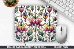 Flower Mouse Pad Sublimation, Spring Flower Mouse Pad PNG Product Image 1