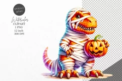 Halloween clipart, T rex clipart, Mummy clipart Product Image 1