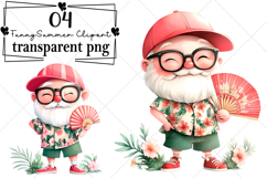 Whimsical Funny Summer Clipart Watercolor PNG Product Image 1