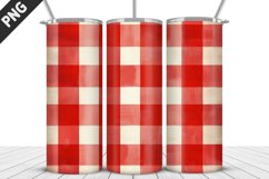 Red Plaid Tumbler Design | Valentine&#039;s Day Tumbler Wrap Product Image 5