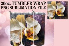 Tumbler Wrap with Floral Oil Paint Pattern - Sublimation Product Image 1
