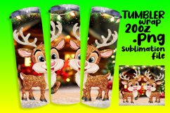 Christmas Sublimation Wrap for 20oz Tumblers - Cartoon Product Image 1
