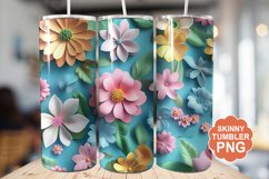 Summer 3D Flowers Tumbler | Summer Tumbler Wrap Product Image 1