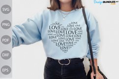 Love Heart SVG Design / Funny Tshirt For Girl Design Product Image 2