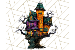 Haunted Houses Clipart PNG, Spooky Halloween Homes Product Image 4