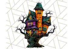 Haunted Houses Clipart PNG, Spooky Halloween Homes Product Image 4