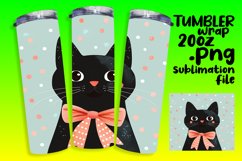 Sweet Watercolor Cat Tumbler Wrap Design Product Image 1