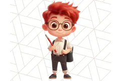 Boy Teacher Clipart PNG, Cute Male Teacher Illustration Product Image 4