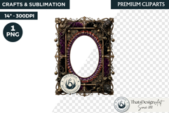 Harvest of Haunts Halloween Gothic Frame PNG Clipart Product Image 1