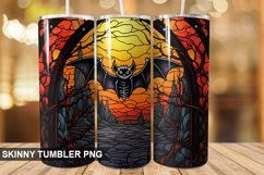 Stained Glass Halloween Bat PNG Tumbler Design Product Image 1