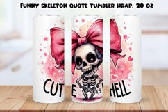 Funny skeleton Tumbler Wrap|PNG, 20 oz. Product Image 1