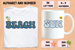 Summer Alphabet &amp; Numbers PNG Clipart Doodle Letters 300 DPI Product Image 6