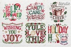 Christmas Clipart Quotes BUNDLE 64 PNG festive Holiday Product Image 7