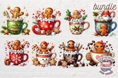 Christmas Gingerbread Mans bundle 61 PNG Sublimation Coffee Product Image 4