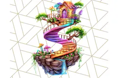 Bright Floating Island PNG Clipart for Fantasy Worlds & Maps Product Image 4