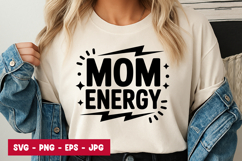 Mom Energy Typography SVG PNG Product Image 1