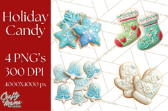 Christmas Candy Clipart PNG, Realistic Holiday Treats Product Image 1