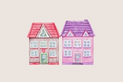 Houses watercolor illustration 4 items Product Image 3