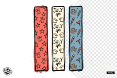 4th of July Brushstrokes Clipart Product Image 1