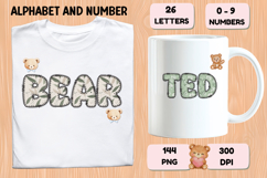 Teddy Bear Alphabet PNG - Letters &amp; Numbers Clipart 300 DPI Product Image 6