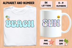 Summer Alphabet &amp; Numbers PNG Clipart Doodle Letters 300 DPI Product Image 6