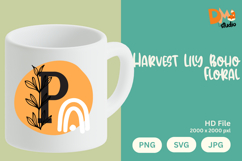 Harvest Lily Boho Floral Monogram Product Image 1