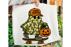 Camo Halloween Ghost PNG, Camo Candy hunter PNG, Spooky PNG Product Image 1