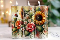 Flowers Tumbler Wrap | Sublimation | Tumblers Product Image 1
