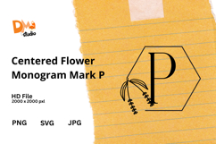 Centered Flower Monogram Mark Product Image 1