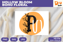 Hollow Bloom Boho Floral Monogram Product Image 1