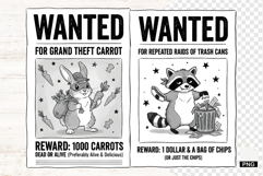 Wanted Animals PNG - Animals Clipart Product Image 1