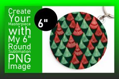 Yuletide Tree Magic Sublimation Round Keychain Product Image 1