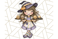 Cute Witch Halloween Baking Clipart PNG, Holiday Treats Png Product Image 4