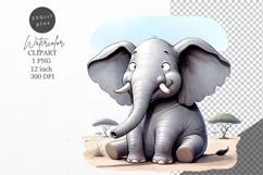 Funny clipart, Elephant clipart, Animals clipart Product Image 1