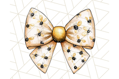 Watercolor Summer Bow Clipart PNG, Coquette Bright Bow Png Product Image 4