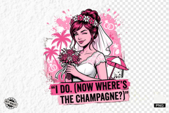 Summer Wedding Bride PNG Sublimation - Wedding PNG Product Image 1