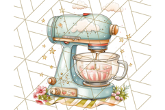 Cottagecore Kitchen Mixer, Apron PNG Clipart, Retro Floral Product Image 4