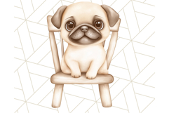 Pug Clipart PNG, Cute Dog Art, Funny Puppy Illustration Png Product Image 4