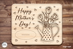 Mother&#039;s Day Pop Up Card Laser Cut | Glowforge | SVG Product Image 2