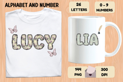 Romantic Regency Floral Alphabet PNG Letters &amp; Numbers Product Image 6