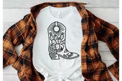 Cowboy boot cut file svg, png Cactuses floral decor cricut Product Image 3