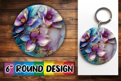 Luxe Gold Petal Sublimation Coasters Product Image 1