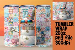 Winter Holiday Snowman Tumbler Wrap 20oz Seasonal Delight Product Image 1