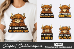 I Heard You Cow Clipart PNG Product Image 1