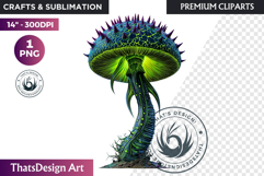 Glowing Fantasy Mushrooms PNG, Magic Mushroom Clipart Product Image 1